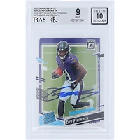 Zay Flowers Baltimore Ravens Autographed 2023 Panini Donruss Optic #210 Beckett Fanatics Witnessed Authenticated 9/10 Rookie Card
