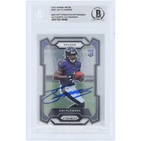 Zay Flowers Baltimore Ravens Autographed 2023 Panini Prizm #307 Beckett Fanatics Witnessed Authenticated Rookie Card