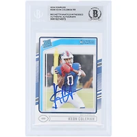 Keon Coleman Buffalo Bills Autographed 2024 Panini Donruss #358 Beckett Fanatics Witnessed Authenticated Rookie Card