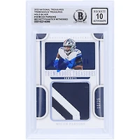 Micah Parsons Dallas Cowboys Autographed 2022 Panini National Treasures Holo Silver Tremendous Treasures Two-Color Relic #TRE-MPA #/25 Beckett Fanatics Witnessed Authenticated 10 Card