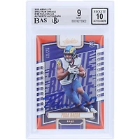 Puka Nacua Los Angeles Rams Autographed 2023 Panini Absolute Spectrum Orange #189 #/75 Beckett Fanatics Witnessed Authenticated 9/10 Rookie Card