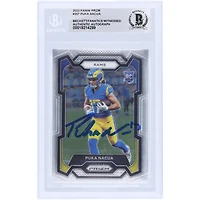 Puka Nacua Los Angeles Rams Autographed 2023 Panini Prizm #357 Beckett Fanatics Witnessed Authenticated Rookie Card