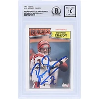 Boomer Esiason Cincinnati Bengals Autographed 1987 Topps #185 Beckett Fanatics Witnessed Authenticated 10 Card