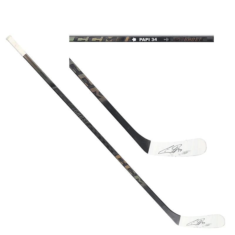 Auston Matthews Toronto Maple Leafs Autographed Game-Used Black CCM Stick from the 2024-25 NHL Season - NR81043307