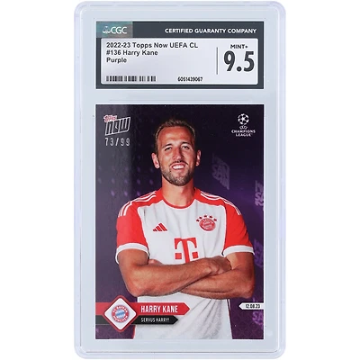 Harry Kane Bayern Munich 2023 Topps Now Servus Harry! Purple #136 #/99 CGC Authenticated 9.5 Card