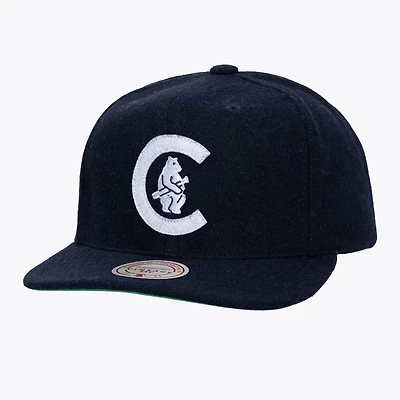 Unisex   Navy Chicago Cubs Vintage Fit Melton Wool Adjustable Hat