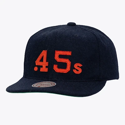 Unisex   Navy Houston Colt .45's Vintage Fit Melton Wool Adjustable Hat