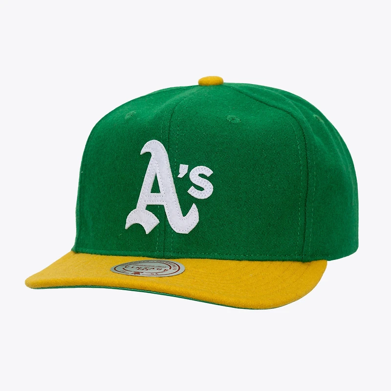 Unisex   Green Athletics Vintage Fit Melton Wool Adjustable Hat