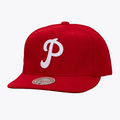 Men's  Red Philadelphia Phillies Vintage Fit Melton Wool Adjustable Hat