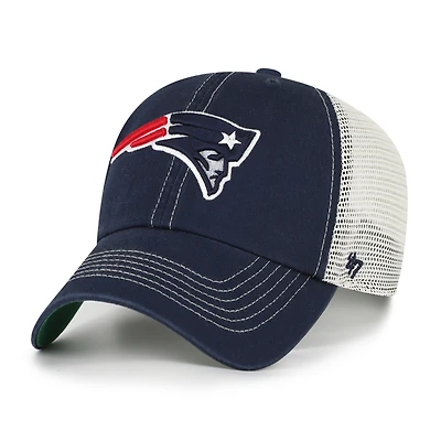Men's '47  Navy/Natural New England Patriots Trawler Trucker Clean Up Adjustable Hat