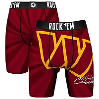 Men's Rock Em Socks Washington Commanders Throwback Swirl Boxer Briefs