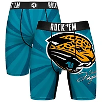 Men's Rock Em Socks Jacksonville Jaguars Throwback Swirl Boxer Briefs