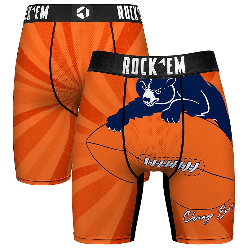 Men's Rock Em Socks Chicago Bears Throwback Swirl Boxer Briefs