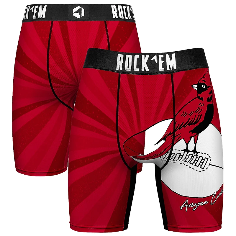 Men's Rock Em Socks Arizona Cardinals Throwback Swirl Boxer Briefs