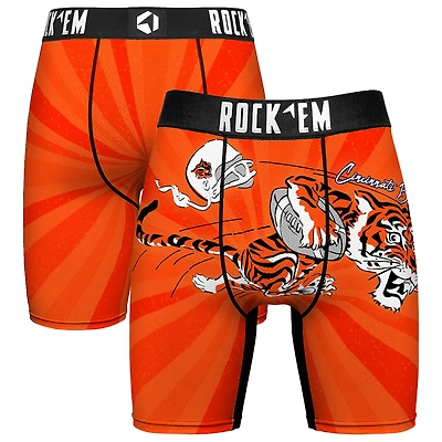 Men's Rock Em Socks Cincinnati Bengals Throwback Swirl Boxer Briefs