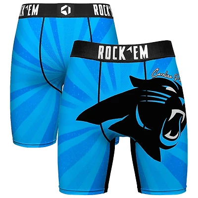 Men's Rock Em Socks Carolina Panthers Throwback Swirl Boxer Briefs