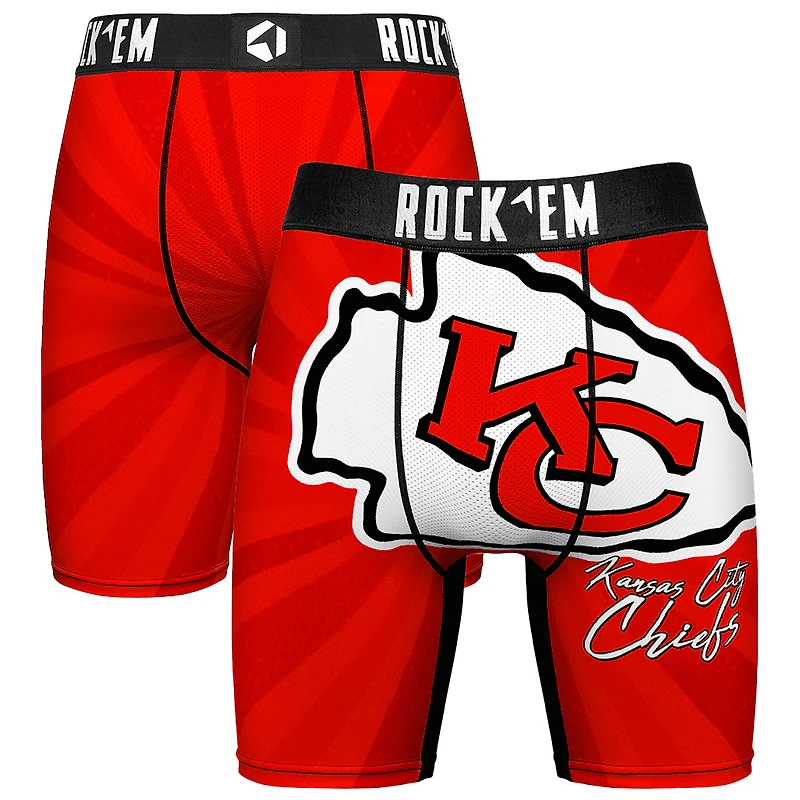 Men's Rock Em Socks Kansas City Chiefs Throwback Swirl Boxer Briefs