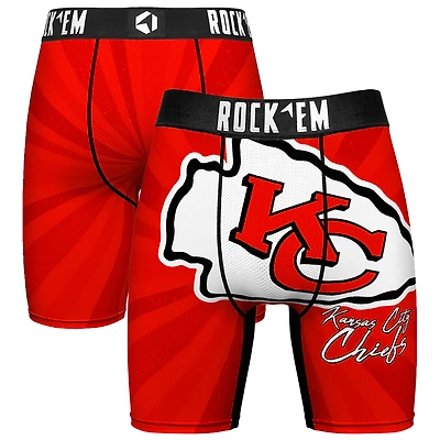 Men's Rock Em Socks Kansas City Chiefs Throwback Swirl Boxer Briefs
