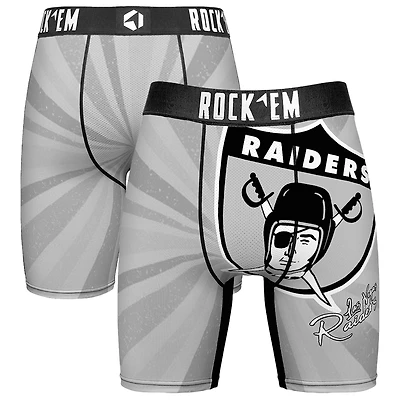 Men's Rock Em Socks Las Vegas Raiders Throwback Swirl Boxer Briefs
