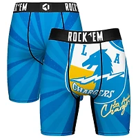 Men's Rock Em Socks Los Angeles Chargers Throwback Swirl Boxer Briefs
