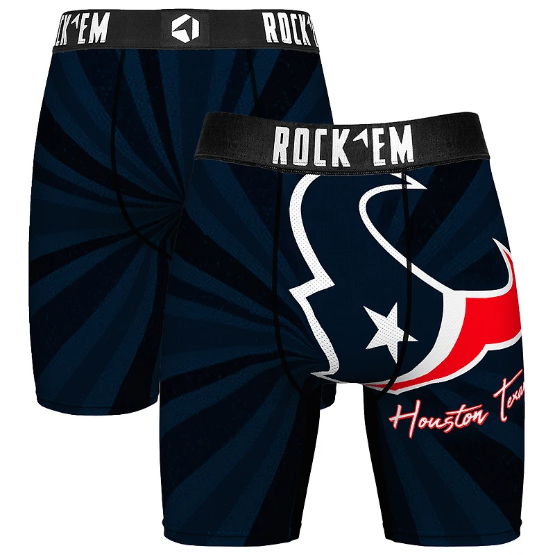 Men's Rock Em Socks Houston Texans Throwback Swirl Boxer Briefs
