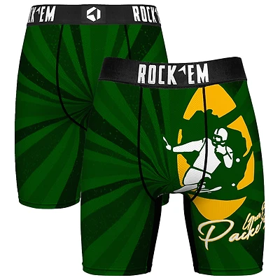Men's Rock Em Socks Green Bay Packers Throwback Swirl Boxer Briefs