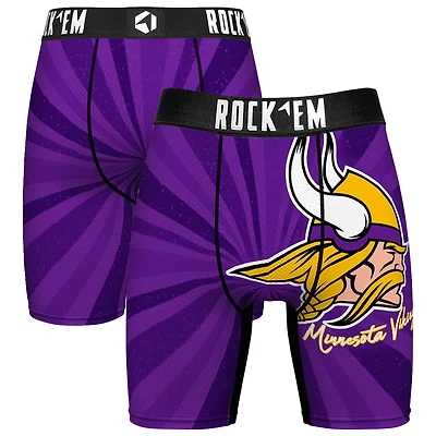 Men's Rock Em Socks Minnesota Vikings Throwback Swirl Boxer Briefs