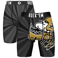Men's Rock Em Socks New Orleans Saints Throwback Swirl Boxer Briefs