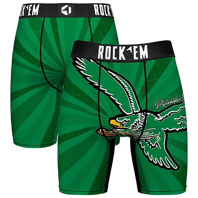 Men's Rock Em Socks Philadelphia Eagles Throwback Swirl Boxer Briefs