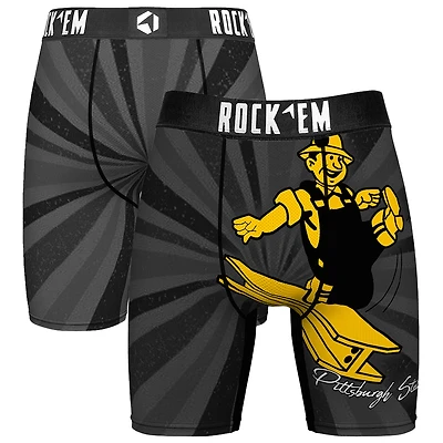 Men's Rock Em Socks Pittsburgh Steelers Throwback Swirl Boxer Briefs
