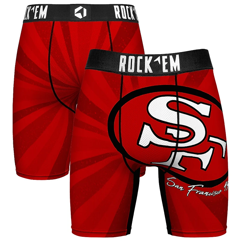 Men's Rock Em Socks San Francisco 49ers Throwback Swirl Boxer Briefs