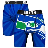 Men's Rock Em Socks Seattle Seahawks Throwback Swirl Boxer Briefs
