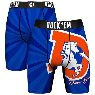 Men's Rock Em Socks Denver Broncos Throwback Swirl Boxer Briefs