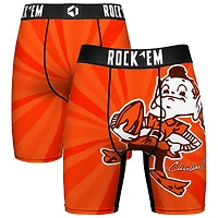 Men's Rock Em Socks Cleveland Browns Throwback Swirl Boxer Briefs