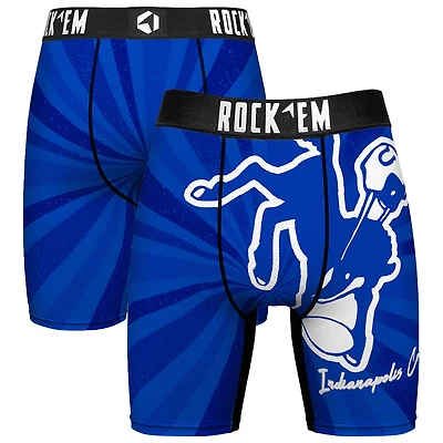 Men's Rock Em Socks Indianapolis Colts Throwback Swirl Boxer Briefs