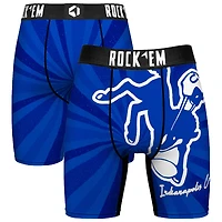 Men's Rock Em Socks Indianapolis Colts Throwback Swirl Boxer Briefs