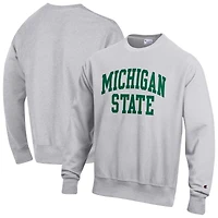 Men's Champion Gray Michigan State Spartans Reverse Weave Fleece Sweatshirt