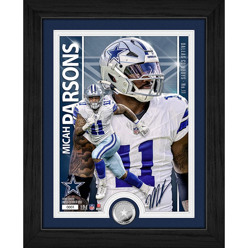 Highland Mint Micah Parsons Dallas Cowboys 13" x 16" Silver Coin Photo Mint