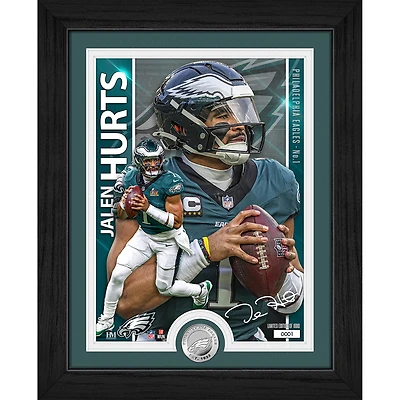 Highland Mint Jalen Hurts Philadelphia Eagles 13" x 16" Silver Coin Photo Mint