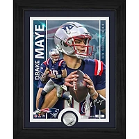 Highland Mint Drake Maye New England Patriots 13" x 16" Silver Coin Photo Mint