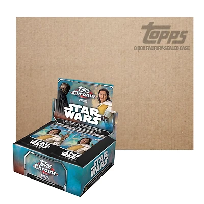 2025 Topps Chrome Star Wars Factory Sealed Hobby 8 Box Case
