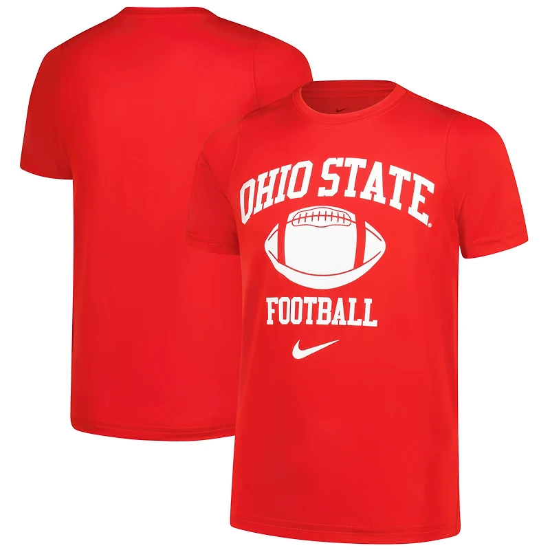 Youth Nike Scarlet Ohio State Buckeyes Logo Legend Dri-FIT T-Shirt
