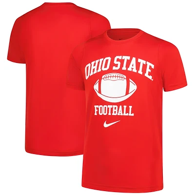 Youth Nike Scarlet Ohio State Buckeyes Logo Legend Dri-FIT T-Shirt