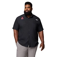 Men's Columbia  Black Alabama Crimson Tide Big & Tall Tamiami Omni-Shade Button-Down Shirt