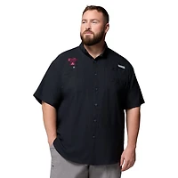 Men's Columbia  Black Texas A&M Aggies Big & Tall Tamiami Omni-Shade Button-Down Shirt