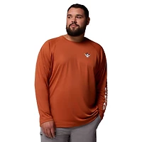 Men's Columbia  Texas Orange Texas Longhorns Big & Tall Terminal Tackle Long Sleeve Omni-Shade T-Shirt