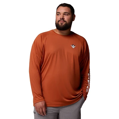 Men's Columbia  Texas Orange Texas Longhorns Big & Tall Terminal Tackle Long Sleeve Omni-Shade T-Shirt