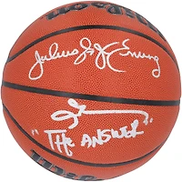 Allen Iverson & Julius "Dr. J" Erving Philadelphia 76ers Autographed Wilson Authentic Series Indoor/Outdoor Basketball with "The Answer" Inscription