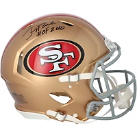 Jerry Rice San Francisco 49ers Autographed Riddell Speed Authentic Helmet with "HOF 2010" Inscription
