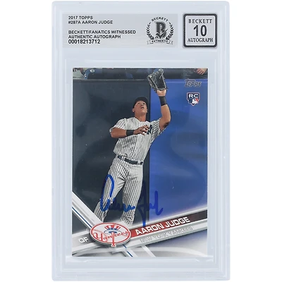 Aaron Judge New York Yankees Autographed 2017 Topps Series 1 #287 Beckett Fanatics Witnessed Authenticated 10 Rookie Card